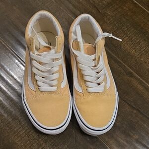 Vans Tan and White Sneakers